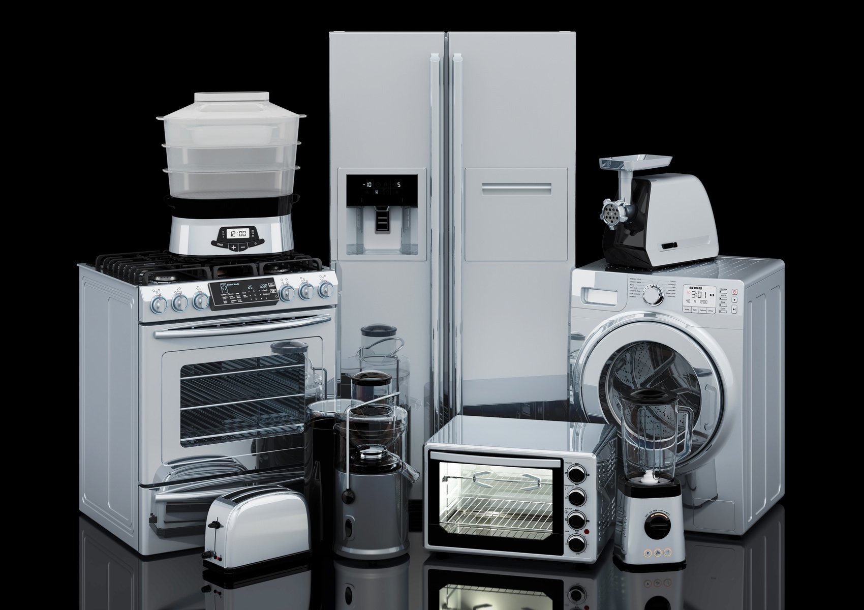 3D Set of Kitchen and Home Appliances